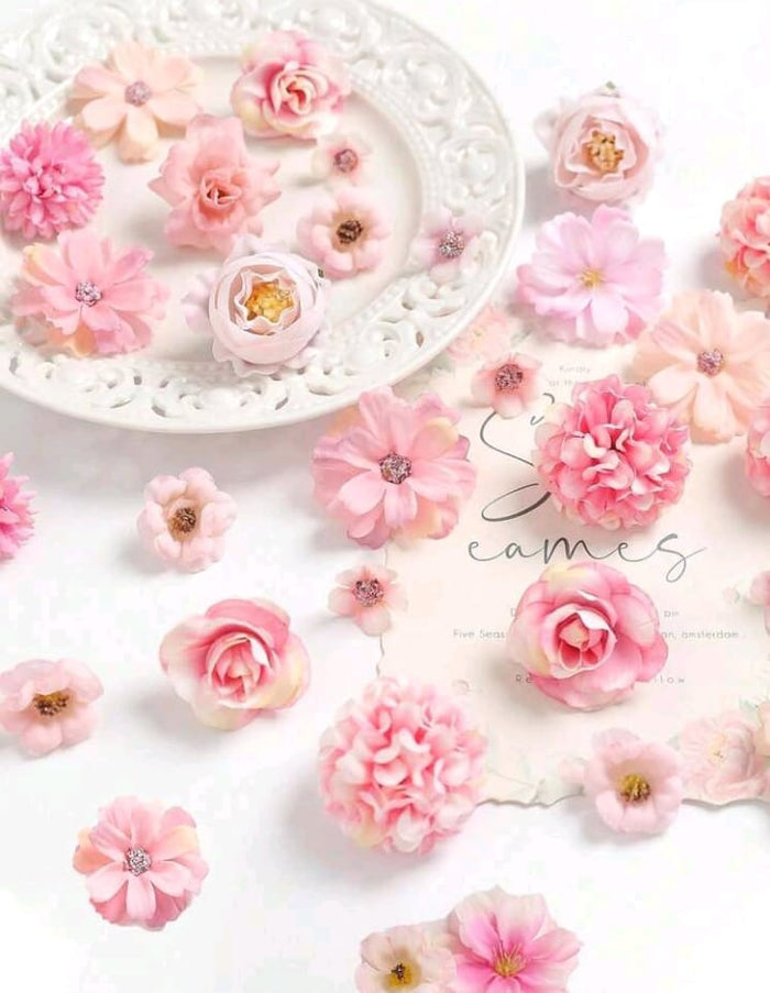Faux Artificial Peony Daisy Rose Flower Heads