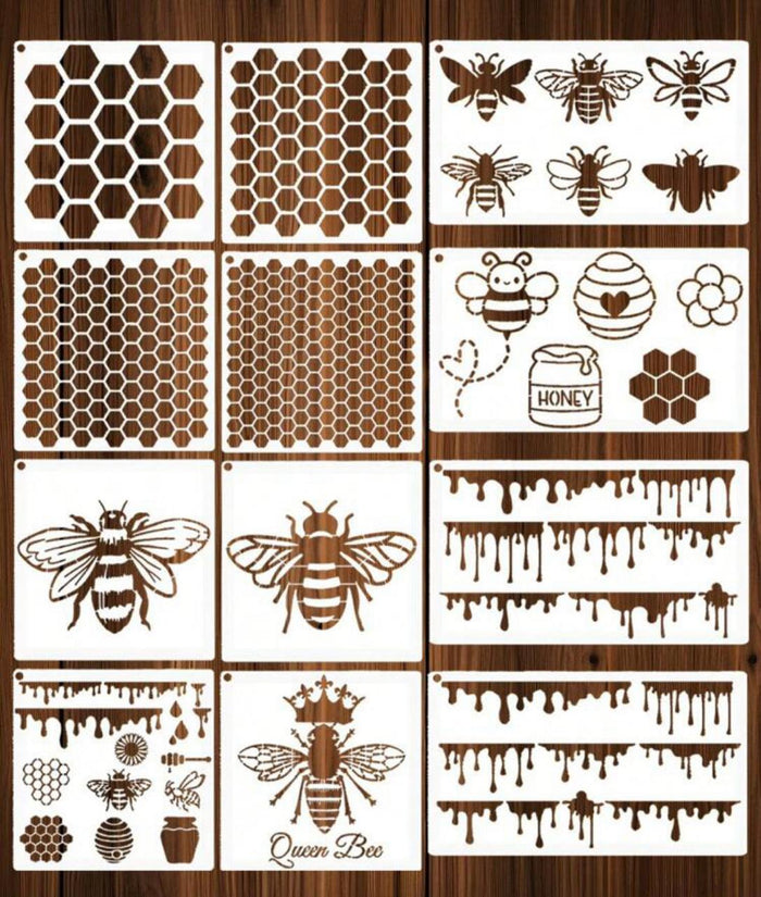 Cake Decorating Stencil Honey bee 12pc