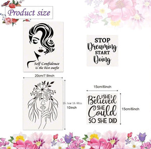 18pc Cake Decorating Stencil Beauty Lady