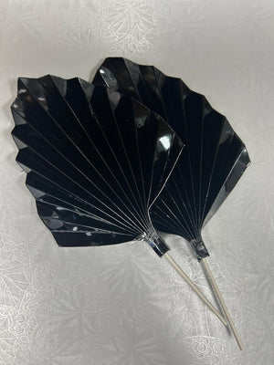 Black Paper Fan Cake Topper