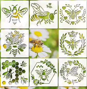 8pc Cake Decorating Stencil Honey bee
