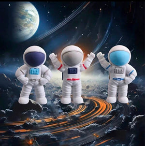 3pc Space Astronaut Cake Topper Eraser