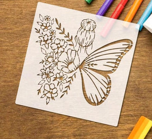 Cake Decorating Stencil Butterfly Girl
