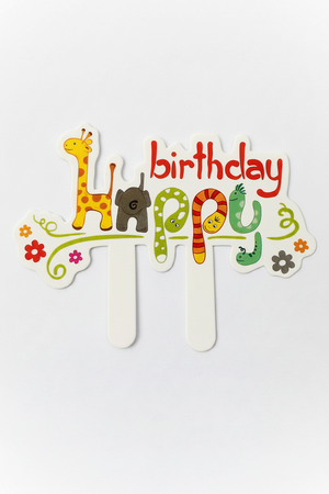 10pc Birthday Cardboard Cake Topper
