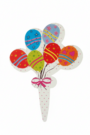 10pc Balloon Cardboard Cake Topper