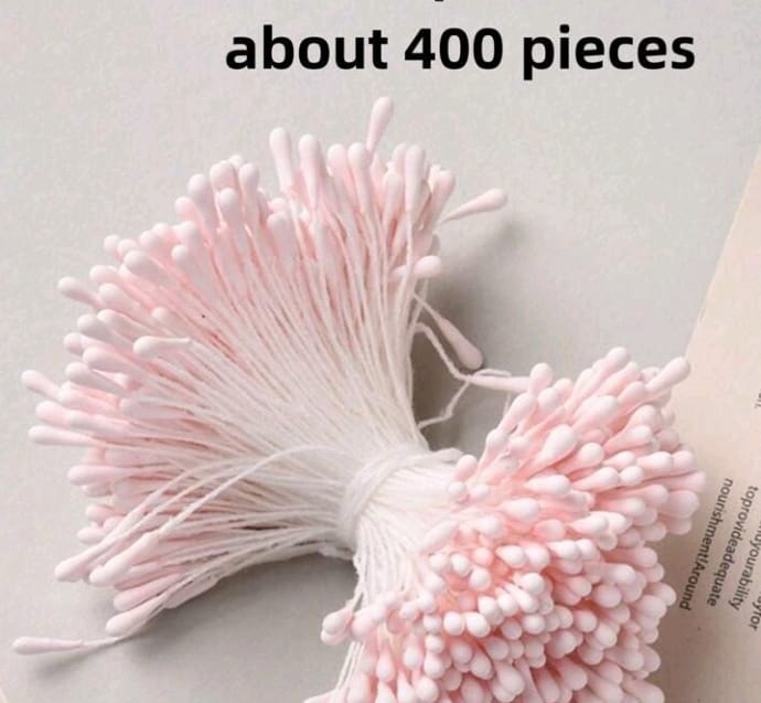 2mm Flower Stamens Light Pink