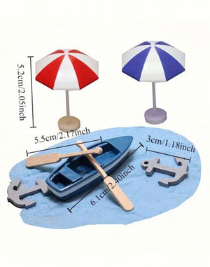 Cake Topper 12pc Mini Beach Theme