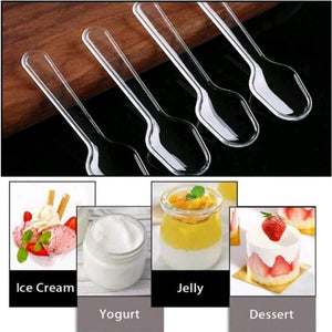 Clear Plastic Dessert Spoons