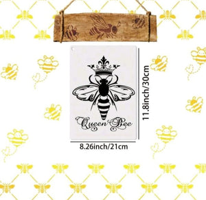 9pc Cake Decorating Stencil Honey Bee
