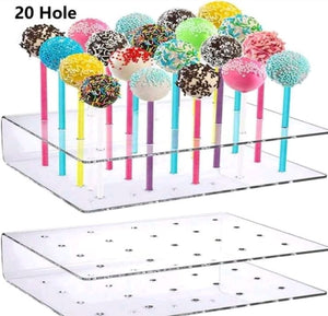 20 Holes Acrylic Cakepop Popcake Holder Stand