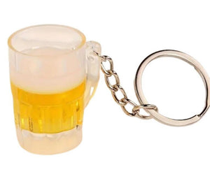 Plastic 2.8cm Beer Glass Keyring