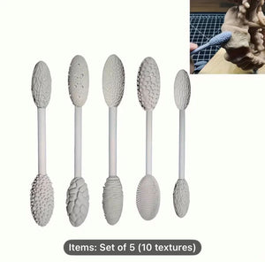 5pc Oval Textured Pottery Tool Set