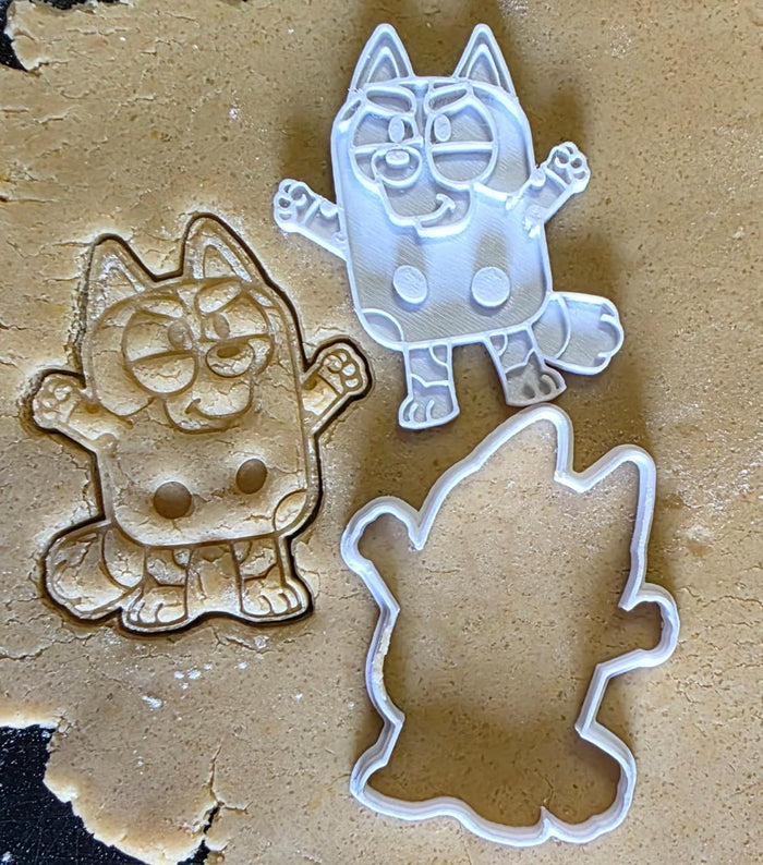 1566 Bluey Plastic Stamp Cookie Cutter