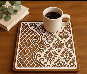 Decorating Stencil Damask and Moroccan Tile