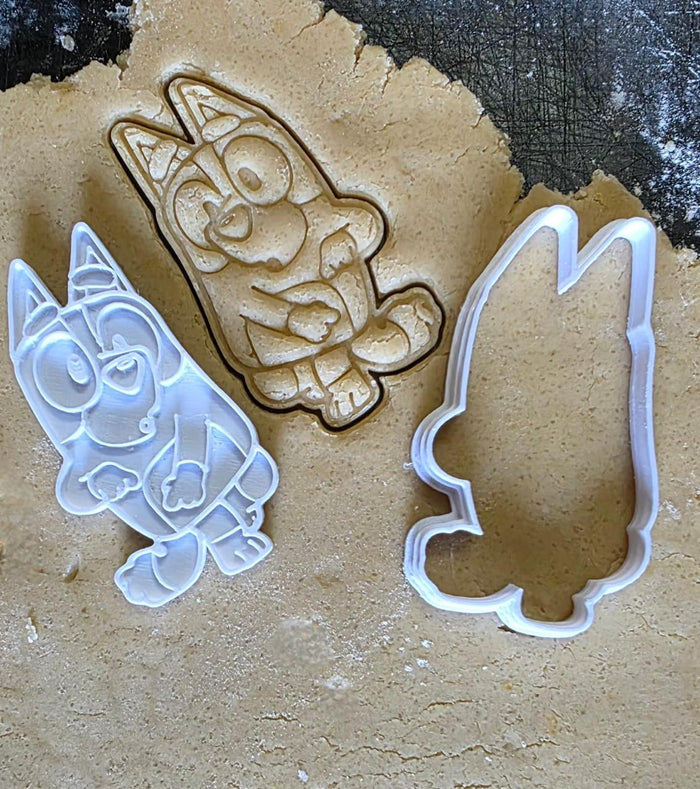 1568 Bluey Plastic Stamp Cookie Cutter