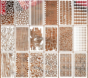 18pc Pattern Decorating Stencil