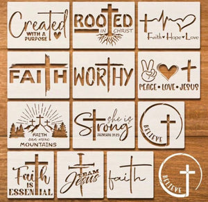 Cake Decorating Stencil 12pc Faith