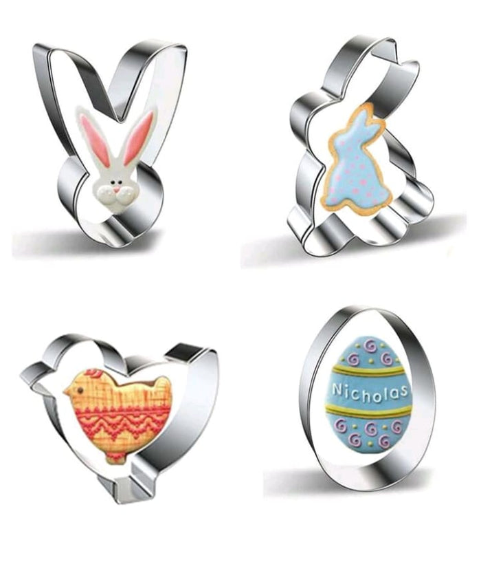 4pc Metal Cookie Cutter Easter