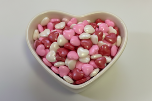 100g Red Pink White Hearts