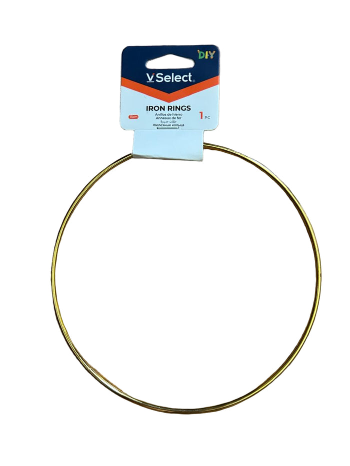 15cm Metal Ring Cake Topper Gold