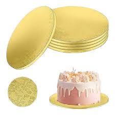 Cake Board Thick Round Gold 8"/20cm
