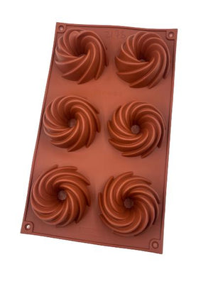 HL-2178 Silicone Mould Swirl Bundt Chocolate