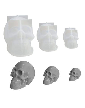 Silicone Mould Resin Skull 3pcs