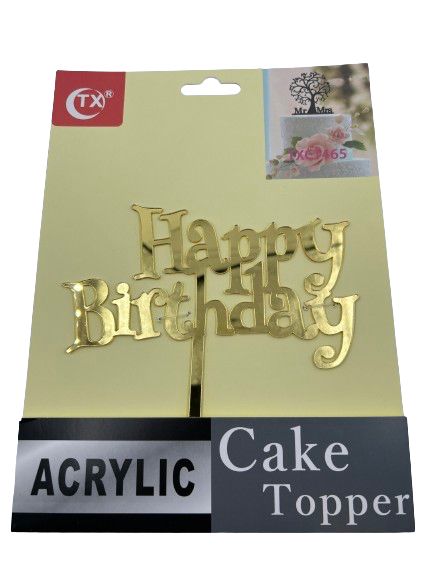 Nr187 Acrylic Cake Topper Happy Birthday