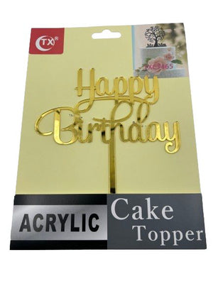 Nr190 Acrylic Cake Topper Happy Birthday