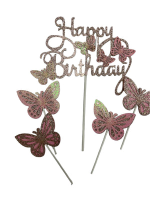 Cardboard Cake Topper Happy Birthday