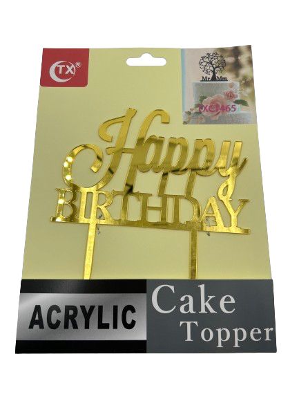 Nr192 Acrylic Cake Topper Happy Birthday