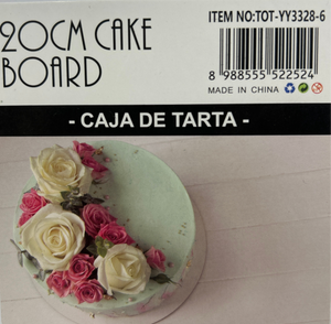 TOT-YY3328-6 Cake Board Base 20.5cm White