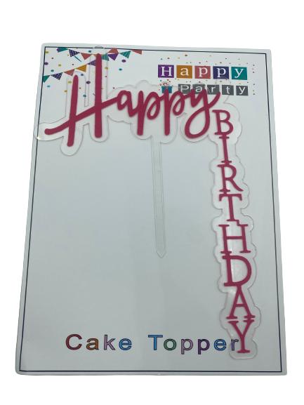 Nr206 Acrylic Cake Topper