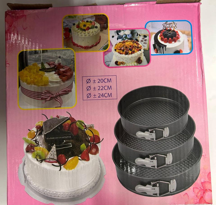 Round springform 3pc cake pan set