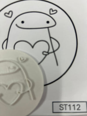 ST112 Cupcake Stamp Flork Heart