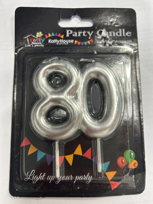 Number 80 Cake Candle