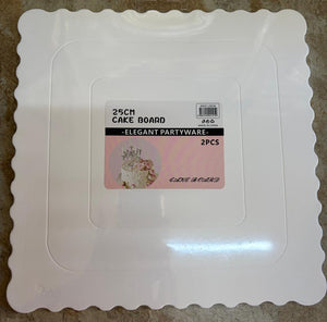 25cm Cake Board White 2pc