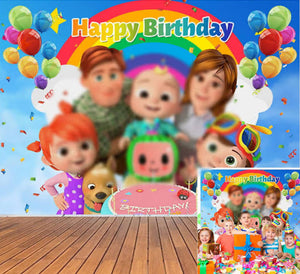 Cloth Party Backdrop 1mx1.5m Cocomelon