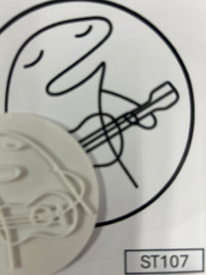 ST107 Cupcake Stamp Flork Guitar