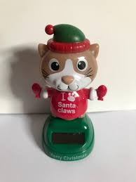 Christmas Solar Wobbler Cat
