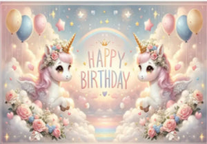 Cloth Party Backdrop 1mx1.5m Unicorn