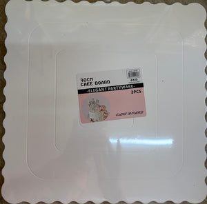 30cm Cake Board White 2pc