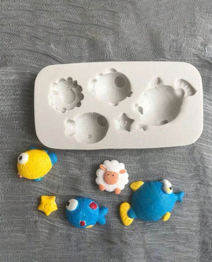 Silicone Mould Fish and Sheep