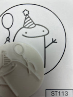 ST113 Cupcake Stamp Flork Balloon