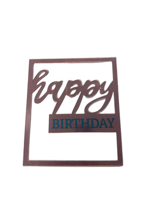 Nr156 Acrylic Cake Topper Happy Birthday Pink
