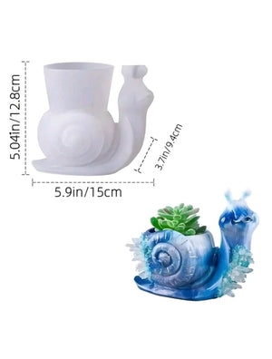 Silicone Mould Cement Planter Snail