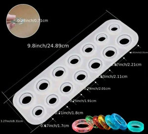 Silicone Mould Resin Ring and Earring