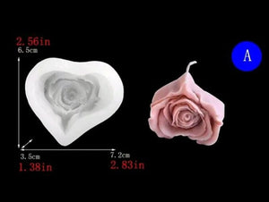 Small Silicone Mould Candle Rose