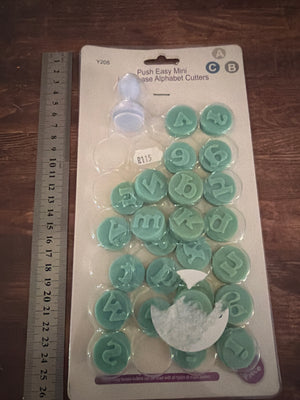 Pre loved alphabet stamp