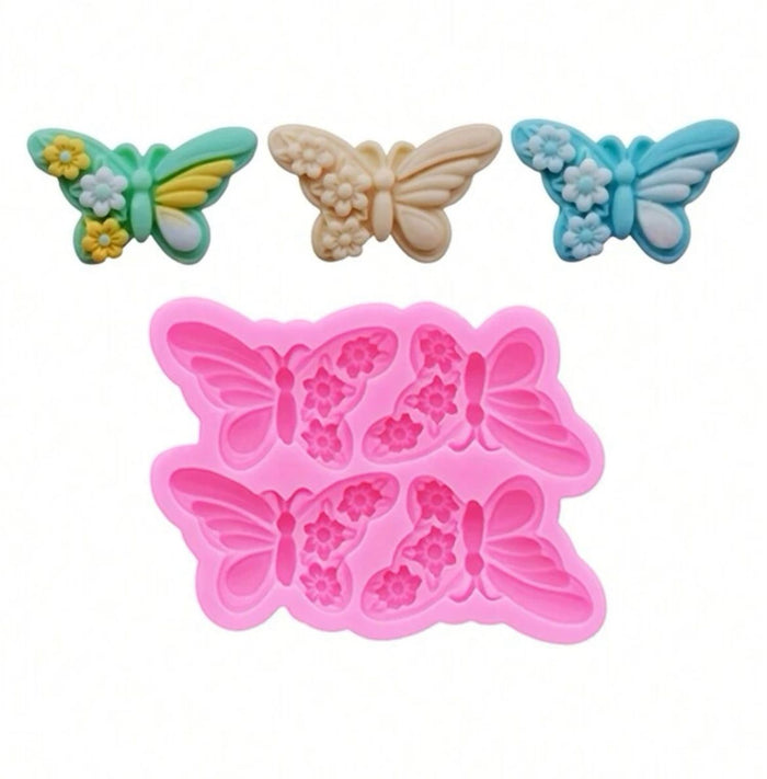 Silicone Mould Floral Butterflies